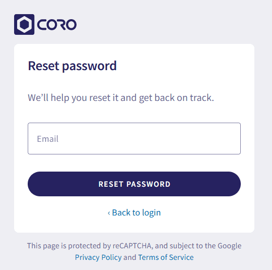 Reset password