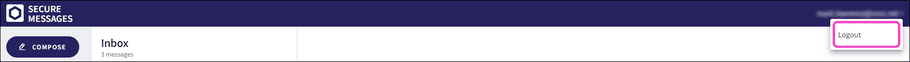 Logout of Secure Messages