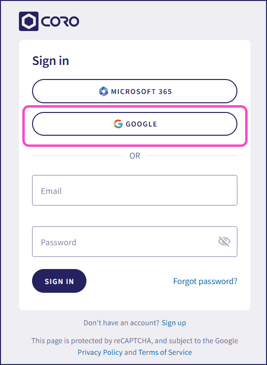 Google sign-in