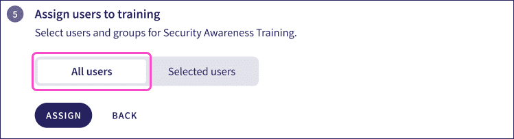 SAT activate dialog step 5 - all users