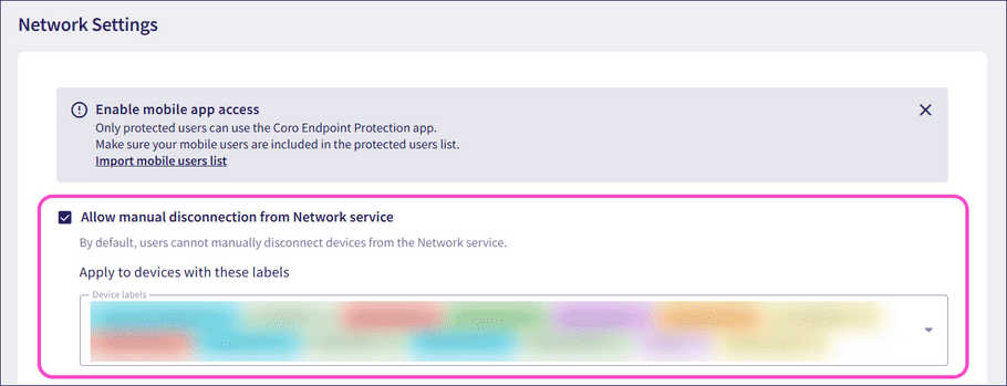 Manually disconnect from VPN