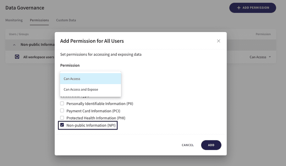 Add permissions for all users