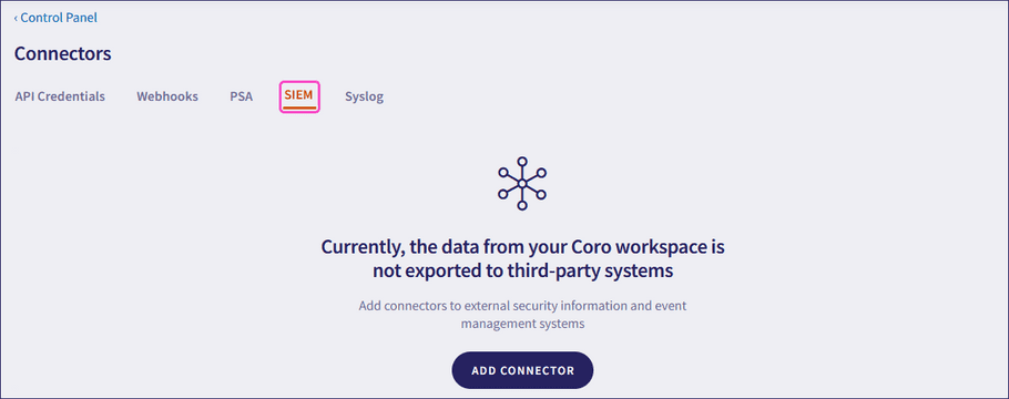 The Connectors page