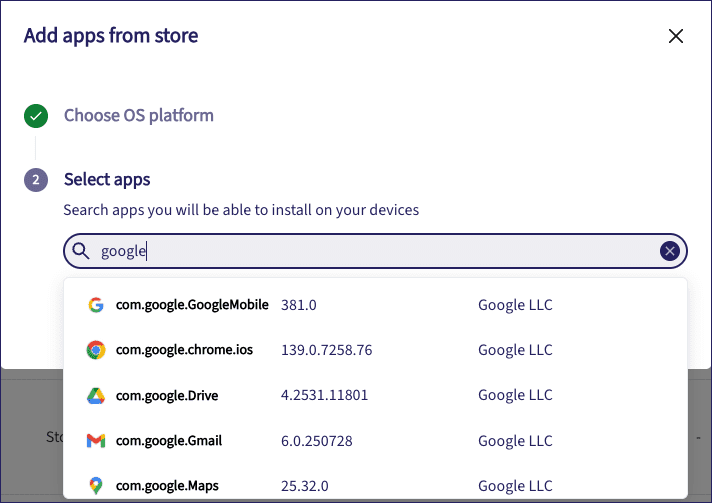 Select apps