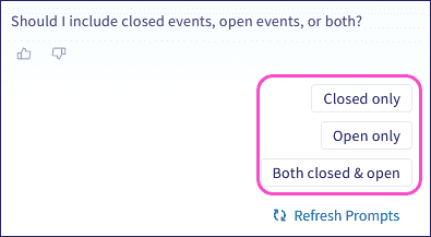 Coro AI ticket summary ticket options