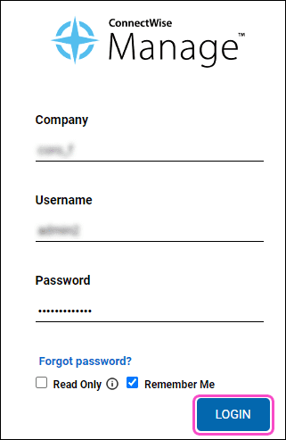 ConnectWise Manage login