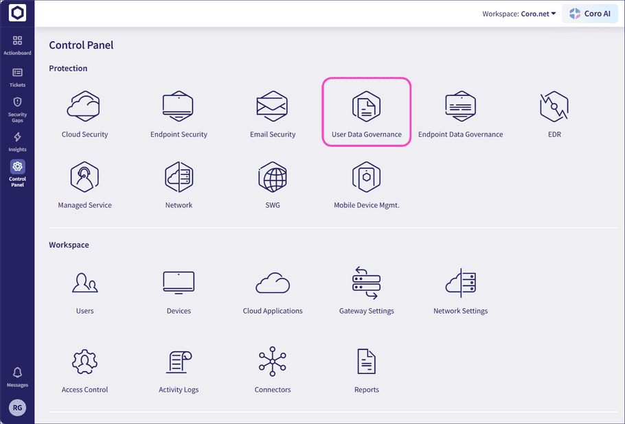 User Data Governance