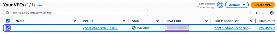 Select VPCs