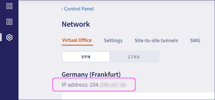 Virtual Office IP address