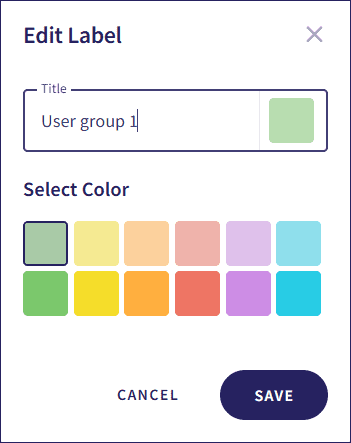 edit labels