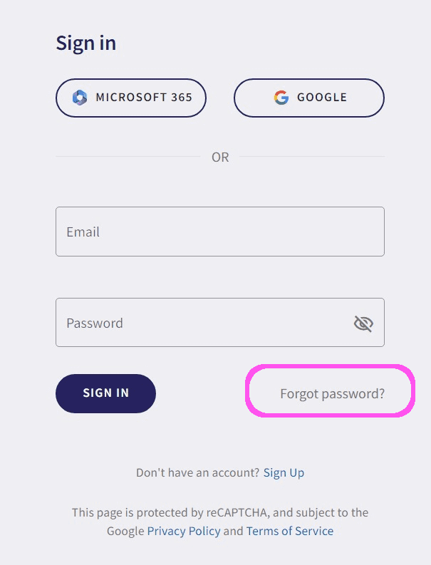 Forgot password