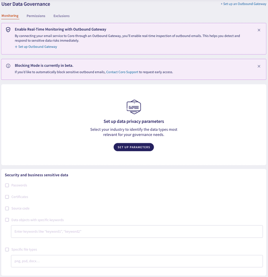 Monitoring Tab