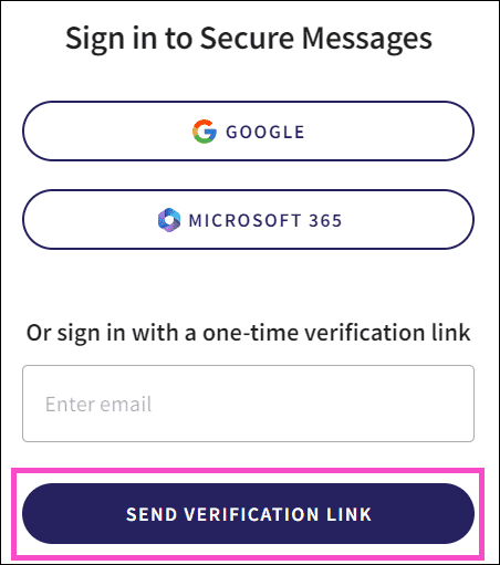 Send verification link