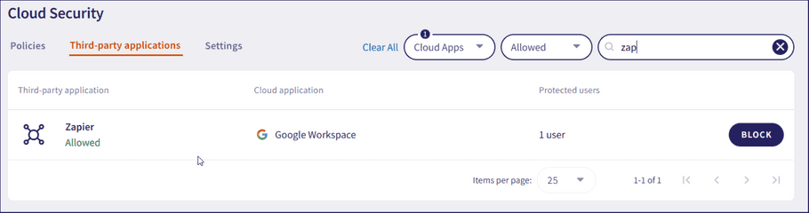 Third-party applications search