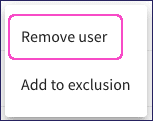 Protected users menu remove option