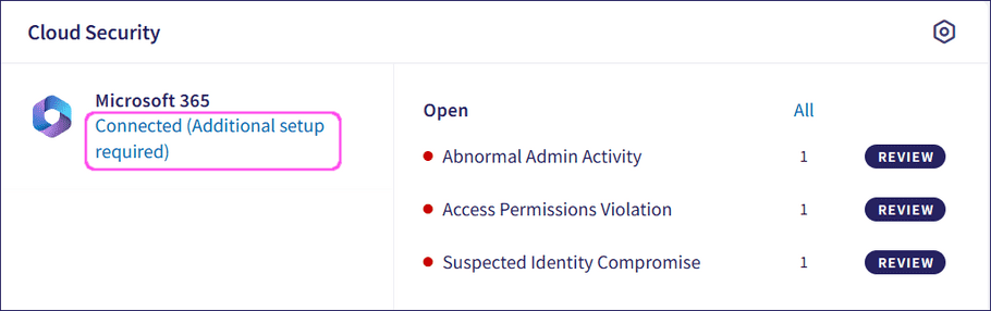 Cloud application connection status