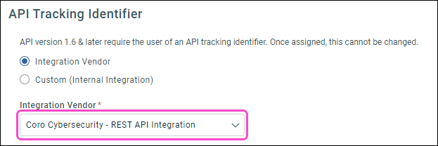 API Tracking Identifier