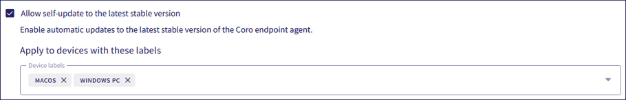 Allow self-update to the latest stable version