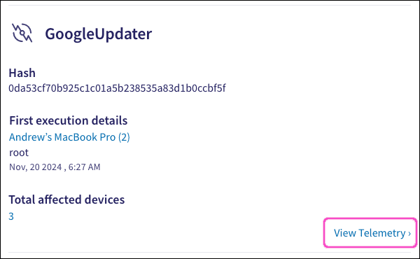 View telemetry