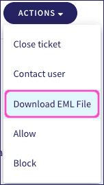 Download eml file