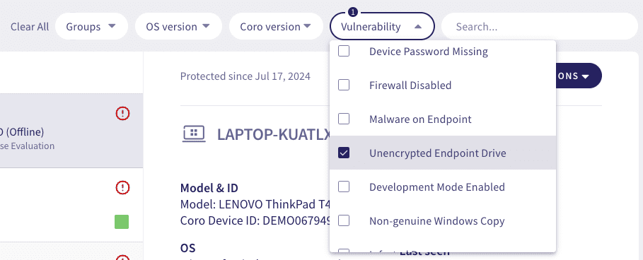 Devices list add vulnerability