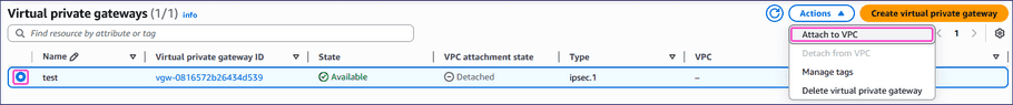 Attach to VPC