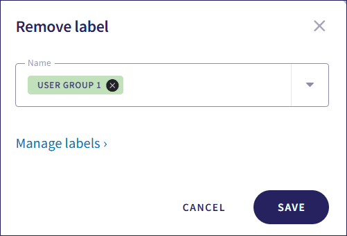 Remove label