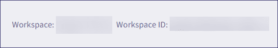 Workspace details
