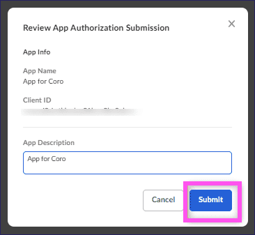 Review app submission