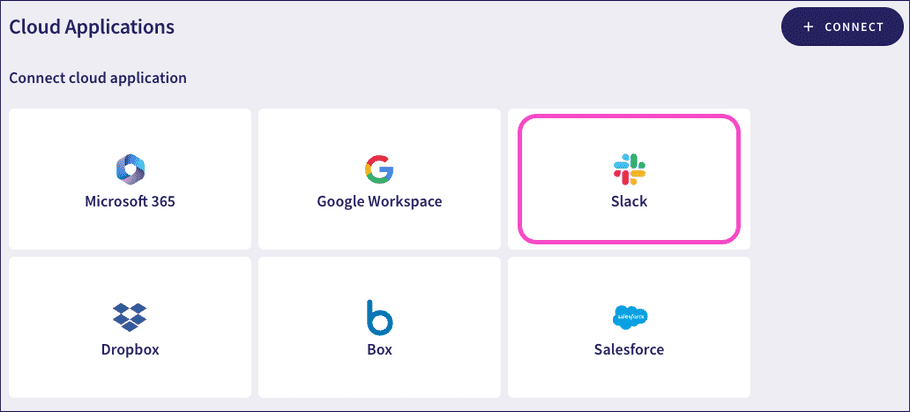 Cloud Applications page