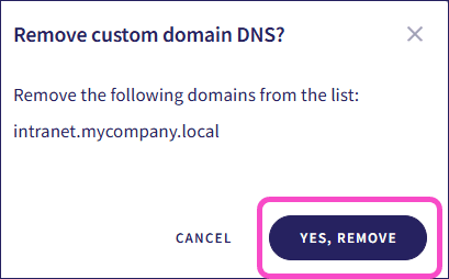 Remove domain