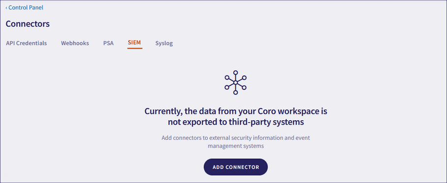The Connectors page