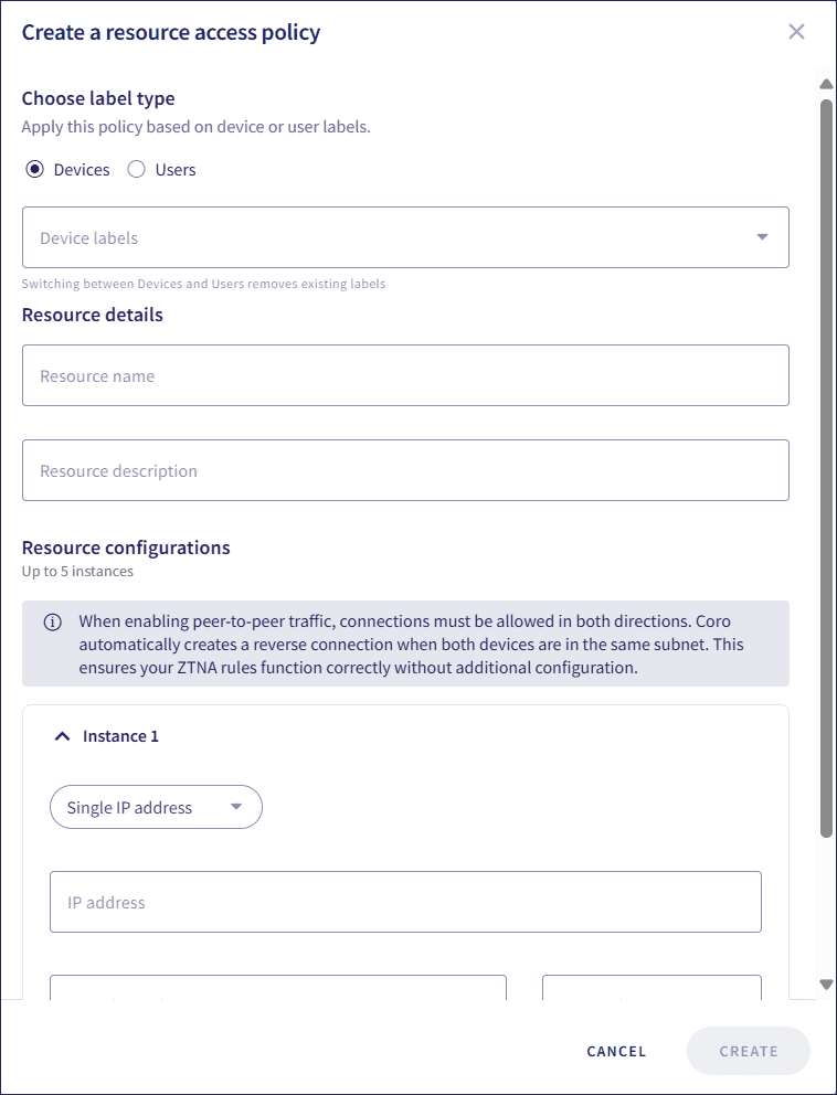Add resource policy