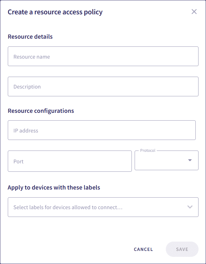 Add resource policy