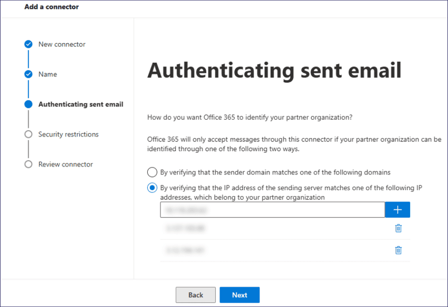 Setting Coro as the authenticated IP addresses for sent email