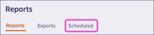 Scheduled tab