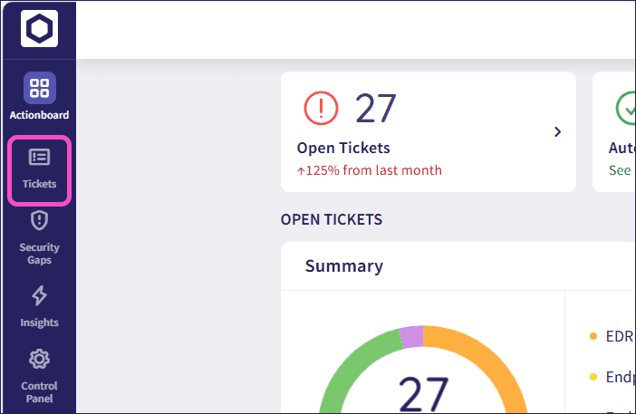 Accessing the ticket log