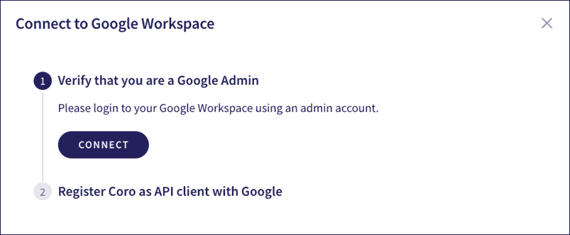 Connect to google workspace