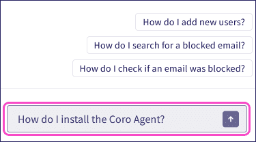 Coro AI Ask Coro question