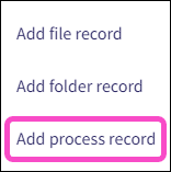 Add process record