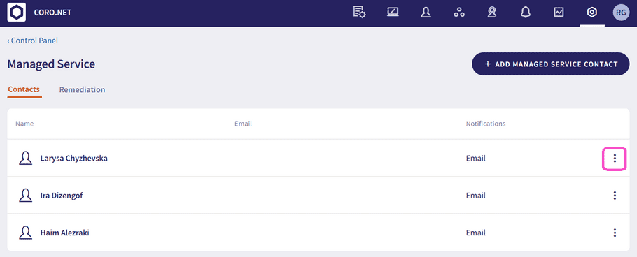 SOC 3-dot menu