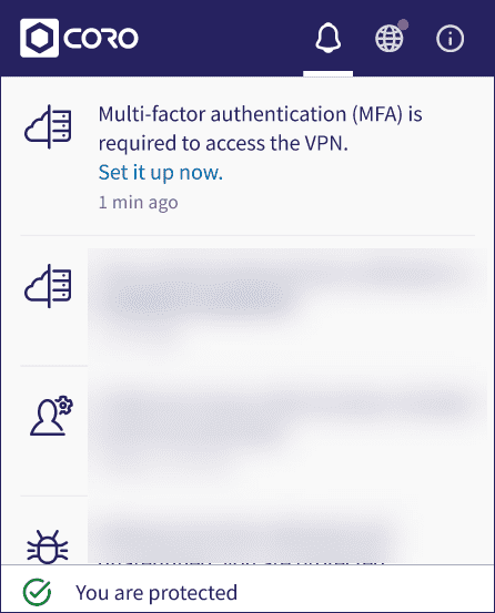 MFA notification