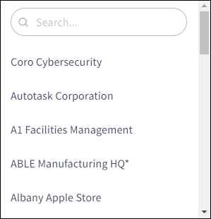 Autotask company search