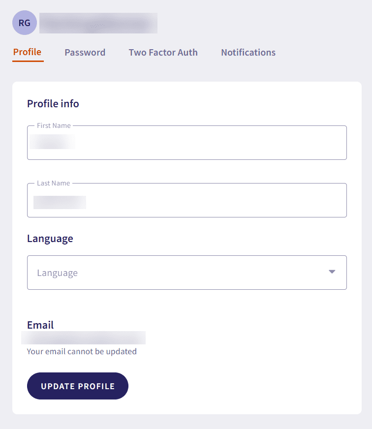 User profile