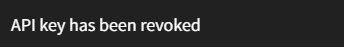 Revoke API key confirmed