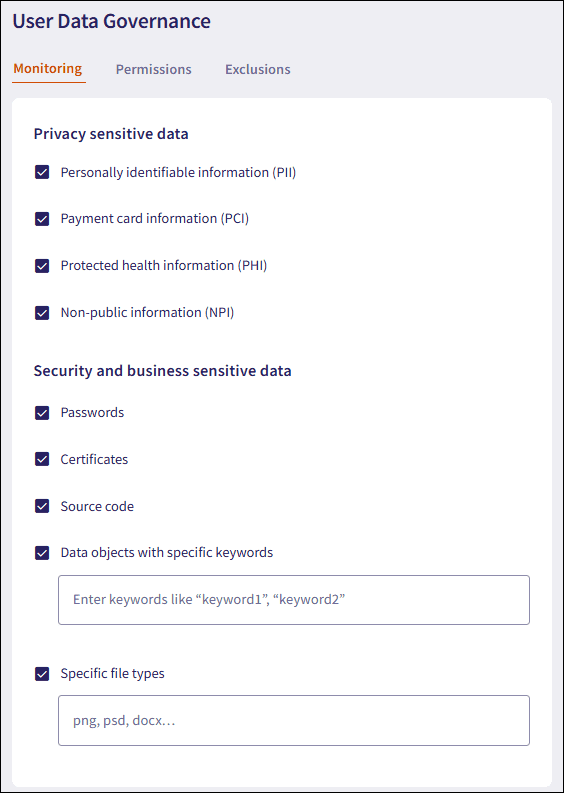 Monitoring Tab