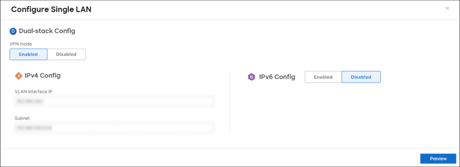 Configure Single LAN