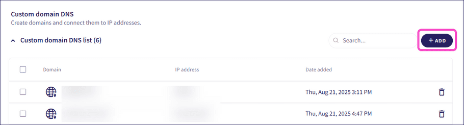 Add button