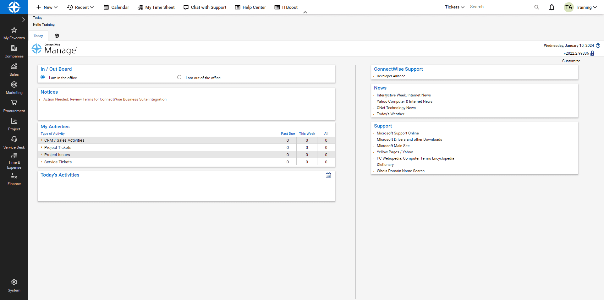 Integrating with ConnectWise PSA