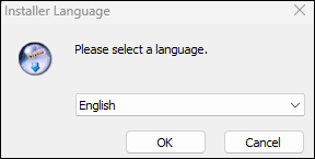 Install wizard choose language